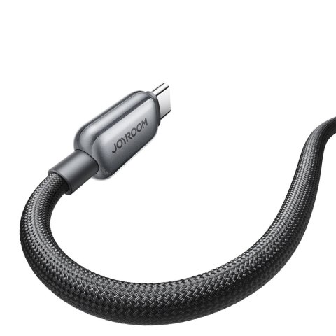 Kabel przewód w oplocie USB-A - USB-C 66W 1.2m - czarny