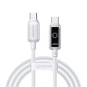 Kabel przewód w oplocie USB-C 100W 1.2m - biały