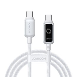 Kabel przewód w oplocie USB-C 100W 1.2m - biały