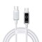 Kabel przewód w oplocie USB-C 100W 1.2m - biały