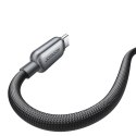 Kabel przewód w oplocie USB-C 100W 1.2m - czarny