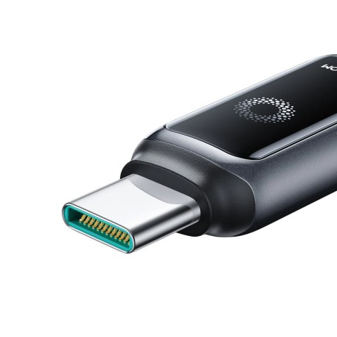 Kabel przewód w oplocie USB-C 100W 1.2m - czarny
