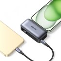 Powerbank 5000mAh zintegrowane złącze USB-C (męski) / USB-C (żeński) - szary