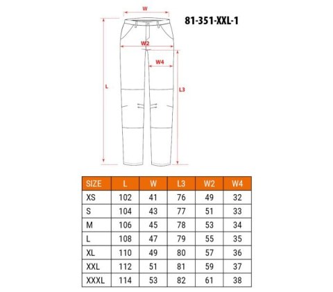 SPODNIE ROBOCZE MIX&MATCH CZARNE, ROZMIAR XXL NEO