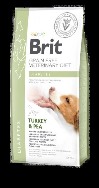 Brit Grain Free Veterinary Diet Dog Diabetes Indyk Z Groszkiem 12kg