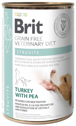 Brit Green Free Veterinary Diet Dog Struvite Indyk Z Groszkiem 400g