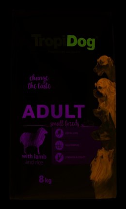 Tropidog Premium Adult Small Breeds Z Jagnięciną I Ryżem 8kg