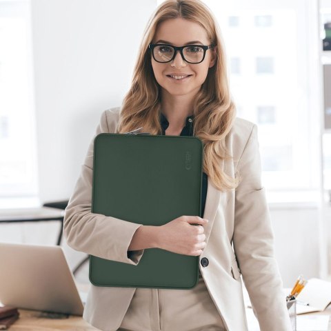Torba pokrowiec Neoslim na laptopa tablet 13-14'' + etui na akcesoria - zielony