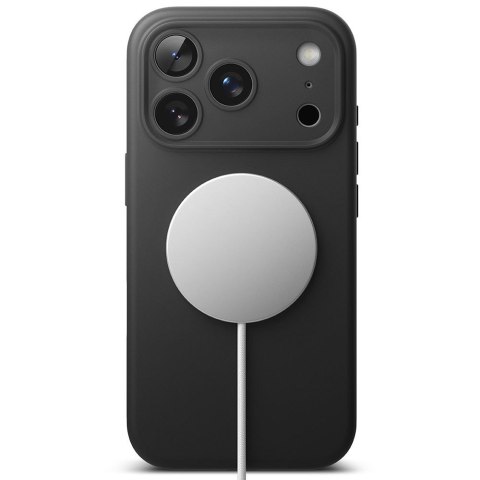 Etui plecki na iPhone 17 Pro Max Silicone Magnetic MagSafe - czarne