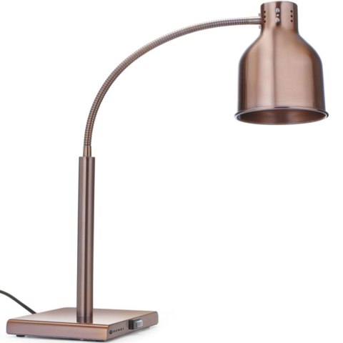 Lampa grzewcza stołowa do podgrzewania potraw giętka 250 W - miedziana