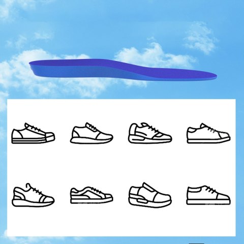 Wkładki do butów z miejscem na lokalizator AirTag 175-190mm - niebieskie
