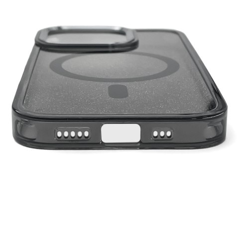 Etui brokatowe na Samsung Galaxy S25 Edge MagSafe Glitter Case - czarne