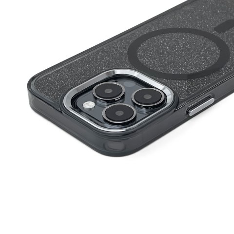 Etui brokatowe na iPhone 17 MagSafe Glitter Case - czarne