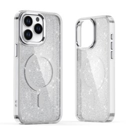 Etui brokatowe na iPhone 17 MagSafe Glitter Case - półprzezroczyste