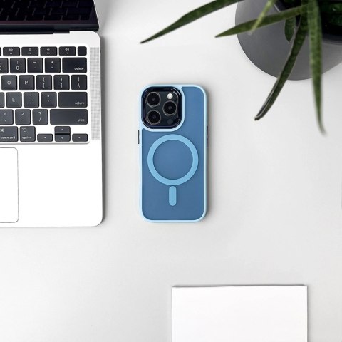 Etui ochronne plecki na Samsung Galaxy A36 5G MagSafe Fashion Case - niebieskie