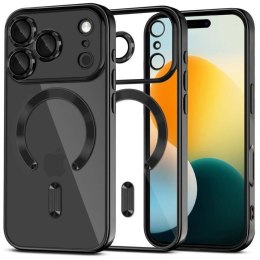 Etui pokrowiec na iPhone 17 Pro Max MagSafe MagFlex - przezroczysto-czarne