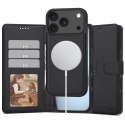 Etui pokrowiec z klapką miejscem na karty do iPhone 17 Pro MagSafe Wallet - czarny mat