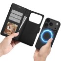 Etui pokrowiec z klapką miejscem na karty do iPhone 17 Pro MagSafe Wallet - czarny mat