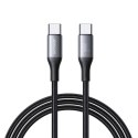 Kabel przewód S-A28 z oplotem USB-C 60W 2m - czarny