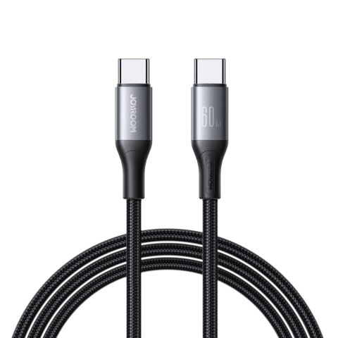 Kabel przewód S-A28 z oplotem USB-C 60W 2m - czarny