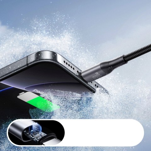 Kabel przewód S-A28 z oplotem USB-C 60W 2m - czarny