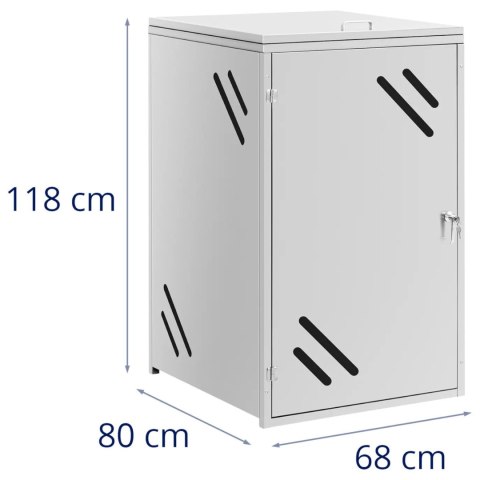 Osłona obudowa kosza kubła na śmieci z otworami wentylacyjnymi 240 l