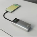 Powerbank z wyświetlaczem 10000mAh PD 20W LCD kablem USB-C - szary