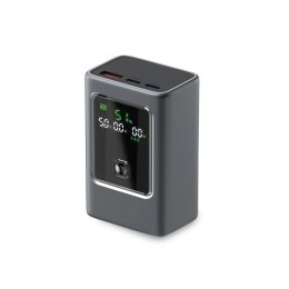 Powerbank z wyświetlaczem 10000mAh PD 35W LCD - szary