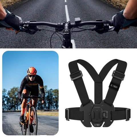 Szelki na klatkę piersiową do kamery sportowej GoPro DJI - czarne