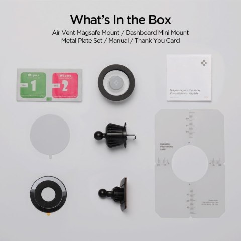 Uchwyt samochodowy do telefonu na kokpit kratkę MagSafe MFT13 - czarny