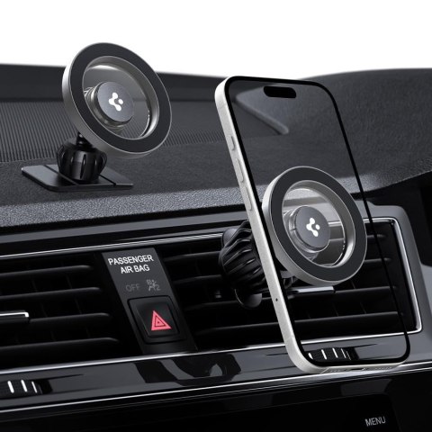 Uchwyt samochodowy do telefonu na kokpit kratkę MagSafe MFT13 - srebrny