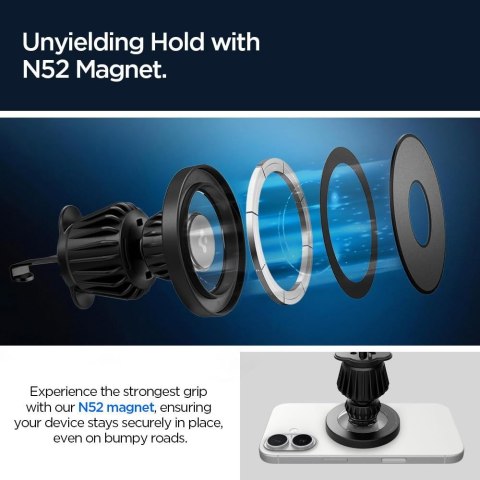 Uchwyt samochodowy do telefonu na kokpit kratkę MagSafe MFT13 - srebrny