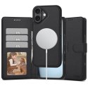 Etui pokrowiec z klapką miejscem na karty do iPhone 17 MagSafe Wallet - czarny mat