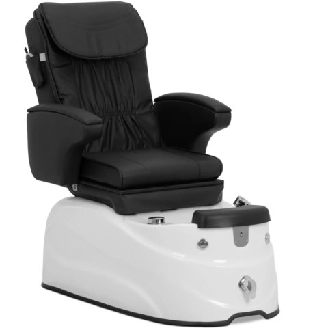 Fotel podologiczny do pedicure z funkcją masażu brodzikiem - czarny
