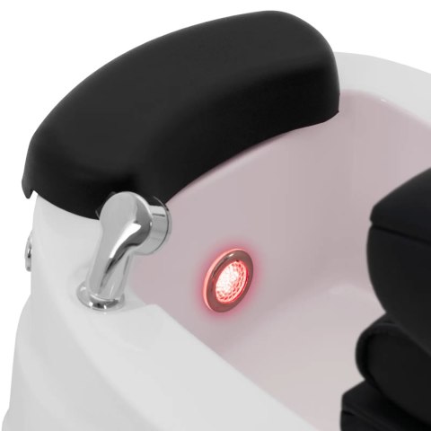 Fotel podologiczny do pedicure z funkcją masażu brodzikiem - czarny