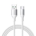 Kabel przewód USB-A - USB-C 3A 2m - biały