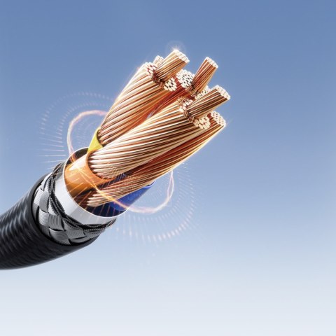 Kabel przewód USB-A - USB-C 3A 2m - czarny