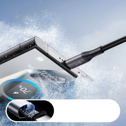 Kabel przewód USB-A - USB-C 3A 2m - czarny