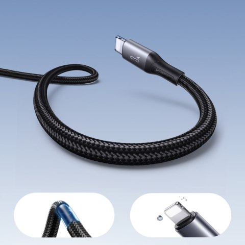 Kabel przewód USB-A - iPhone Lightning 3A 2m - czarny