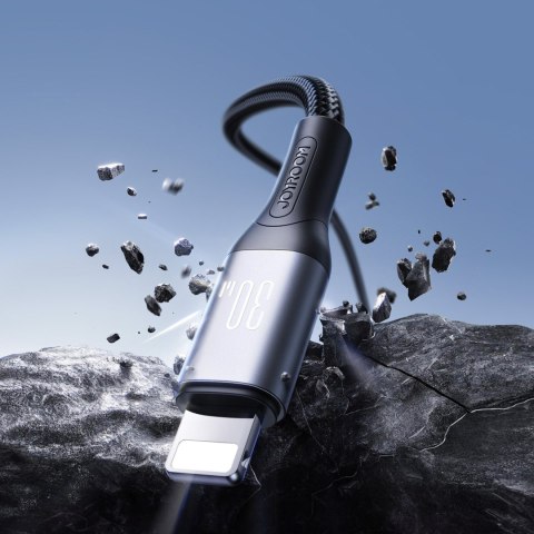 Kabel przewód USB-C - iPhone Lightning 30W 2m - czarny