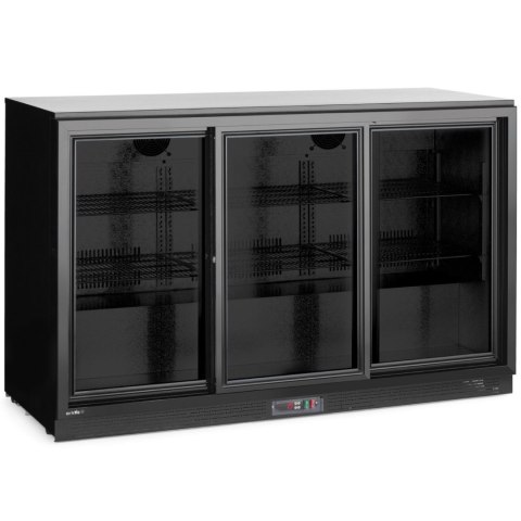 Lodówka chłodziarka barowa z 3 drzwiami suwanymi LED 308 l 160 W 135x52x87 cm