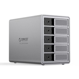 Macierz dyskowa 9858T3 z Thunderbolt 3 na 5 dysków 2.5'' / 3.5'' SATA HDD / SSD - szara
