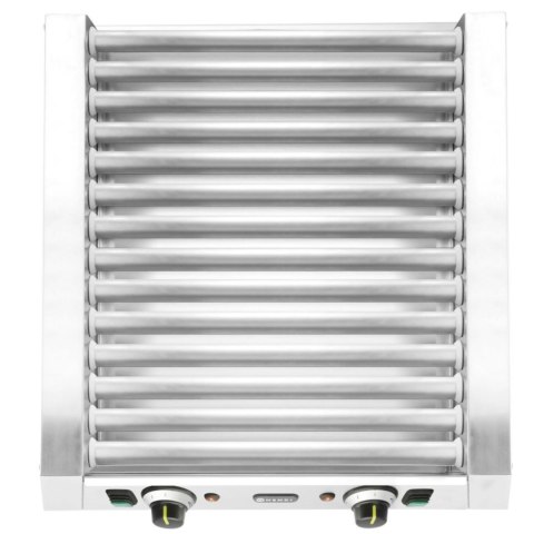 Podgrzewacz grill rolkowy do parówek hot-dogów dwustrefowy 14 rolek 45 cm 1230 W