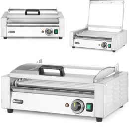 Podgrzewacz rolkowy do parówek hot-dogów z pokrywą 9 rolek 45 cm 790 W