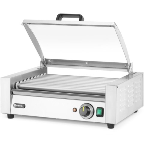 Podgrzewacz rolkowy do parówek hot-dogów z pokrywą 9 rolek 45 cm 790 W