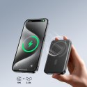 Powerbank indukcyjny 5000mAh USB-A USB-C 20W z kablem USB-C - czarny