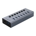 Hub BT2U3-7AB z włącznikami 7x USB-A - szary