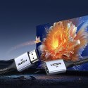 Kabel przedłużacz przewód HDMI (męski) / HDMI (żeński) 8K 15cm - szary