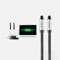 Kabel przewód optyczny audio Toslink SPDIF 2m - szary