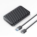 Kieszeń obudowa na dysk 2520U3-V1 2.5'' HDD / SSD USB Micro-B 5Gb/s - czarna